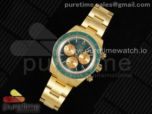 Daytona YG ADGF Best Edition Green/YG Dial on YG Bracelet A7750