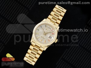 Day Date 36 YG TWSF Best Edition Diamonds Dial on YG Bracelet A2836