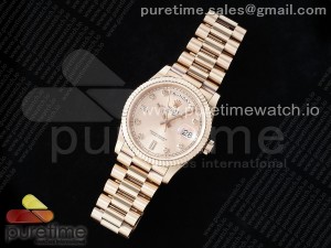 Day Date 36 RG TWSF Best Edition RG Diamonds Dial on RG Bracelet A2836