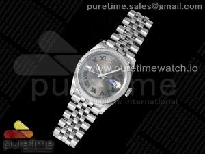 DateJust 36 126234 APF 1:1 Best Edition 904L Steel Gray Dial Green Roman on SS Jubilee Bracelet VR3235