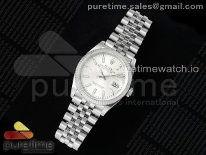 DateJust 36 126234 APF 1:1 Best Edition 904L Steel Silver Sitck Dial on SS Jubilee Bracelet VR3235