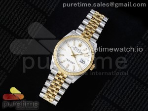 DateJust 36 126233 APF 1:1 Best Edition 904L Steel White Sitck Dial on SS/YG Jubilee Bracelet VR3235