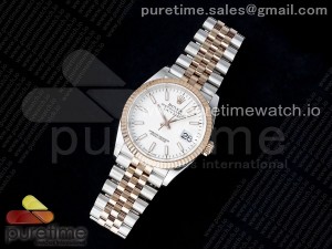 DateJust 36 126231 APF 1:1 Best Edition 904L Steel White Sitck Dial on SS/RG Jubilee Bracelet VR3235