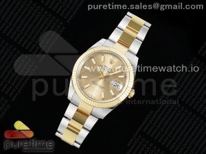 DateJust 41 126333 Clean 1:1 Best Edition 904L Steel YG Stick Dial on SS/YG Oyster Bracelet VR3235