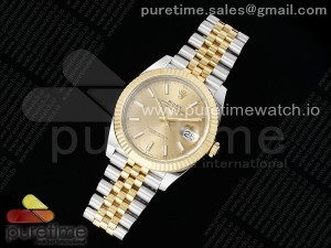 DateJust 41 126333 Clean 1:1 Best Edition 904L Steel YG Stick Dial on SS/YG Jubilee Bracelet VR3235