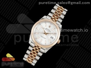 DateJust 41 126331 904L SS VSF 1:1 Best Edition Silver Textured Dial on Jubilee Bracelet VS3235