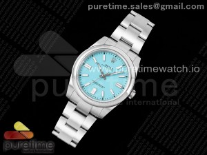 Oyster Perpetual 124300 41mm DIWF 1:1 Best Edition 904L Steel Tiffany Blue Dial A3230