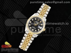 DateJust 36 126233 Clean 1:1 Best Edition 904L Steel Black Diamonds Dial on SS/YG Jubilee Bracelet VR3235