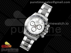 2023 Daytona 126500 Clean 1:1 Best Edition 904L Steel White Dial on SS Braclet SH4131