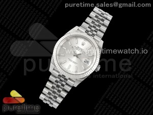 DateJust 41 126334 C+F 1:1 Best Edition 904L Steel Silver Dial on SS Jubilee Bracelet VR3235