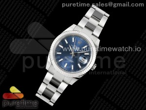 DateJust 41 126334 C+F 1:1 Best Edition 904L Steel Blue Dial on SS Oyster Bracelet VR3235