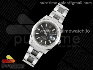 DateJust 41 126330 C+F 1:1 Best Edition 904L Steel Black Dial on SS Oyster Bracelet VR3235