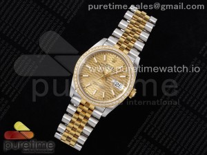 DateJust 36 SS 126283rbr VSF 1:1 Best Edition 904L Steel YG Textured Dial on Jubilee Bracelet VS3235