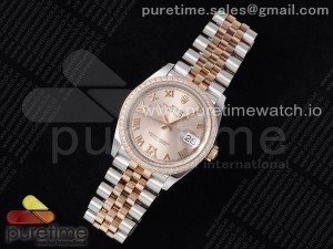 DateJust 36 SS 126281rbr VSF 1:1 Best Edition 904L Steel RG Roman Dial on Jubilee Bracelet VS3235