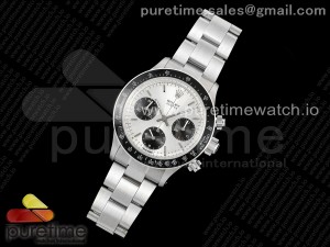 Vintage Daytona SS EF Best Edition Silver/Black Dial Black Bezel Style 1 on SS Bracelet Lemania Chrono Movement