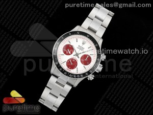 Vintage Daytona SS EF Best Edition White/Red Dial Black Bezel on SS Bracelet Lemania Chrono Movement