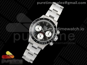 Vintage Daytona SS EF Best Edition Black/Silver Dial Black Bezel on SS Bracelet Lemania Chrono Movement