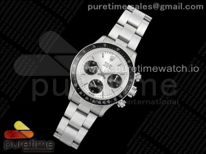 Vintage Daytona SS EF Best Edition Silver/Black Dial Black Bezel Style 3 on SS Bracelet Lemania Chrono Movement