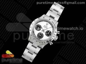 Vintage Daytona SS EF Best Edition White/Black Dial Style 1 on SS Bracelet Lemania Chrono Movement