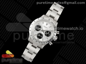 Vintage Daytona SS EF Best Edition Silver/Black Dial Style 1 on SS Bracelet Lemania Chrono Movement