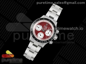 Vintage Daytona SS EF Best Edition Red/White Dial Black Bezel on SS Bracelet Lemania Chrono Movement