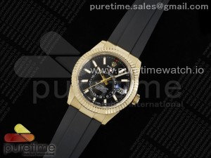 Skydweller YG Noob Best Edition Black Dial on Oysterflex Strap A23J