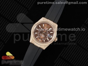 Skydweller RG Noob Best Edition Brown Dial on Oysterflex Strap A23J