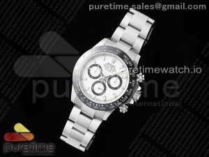 Daytona 116500 JDF 1:1 Best Edition 904L Steel White Dial on SS Bracelet A7750