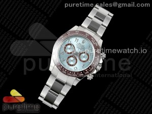 Daytona 116506 Clean 1:1 Best Edition Ice Blue Dial Arabic Markers on SS Bracelet SA4130 V2