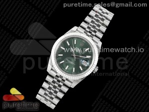 DateJust 41 126334 904L SS VSF 1:1 Best Edition Green Dial on Jubilee Bracelet VS3235