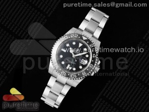 GMT-Master II 126710 GRNR Black/Gray Ceramic 904L Steel Clean 1:1 Best Edition on Oyster Strap DD3285