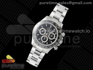 Daytona 126500 QF 1:1 Best Edition 904L Steel Black Dial on SS Braclet SH4131 V5