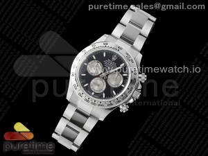 Daytona 126509 QF 1:1 Best Edition Black/Silver Dial on SS Braclet SH4131 V5