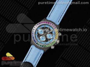 Daytona DIW Carbon Rainbow EF Best Edition Blue/Black Dial on Blue Nylon Strap A7750