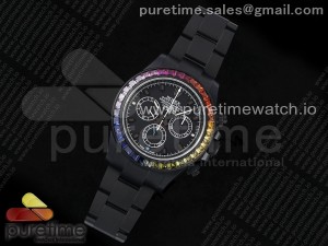 Daytona PVD Rainbow EF Best Edition Black Dial on PVD Bracelet A7750