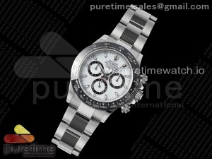 Daytona 116500 SBF 1:1 Best Edition 904L Steel White Dial on SS Braclet DD4130