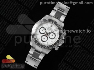 Daytona 126500 SBF 1:1 Best Edition 904L Steel White Dial on SS Braclet DD4802