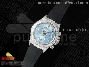 Daytona SS EF Best Edition Ice Blue Dial Diamonds Bezel on Oysterflex Strap A7750