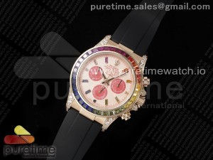 Daytona RG Rainbow EF Best Edition Pink Dial on Oysterflex Strap A7750