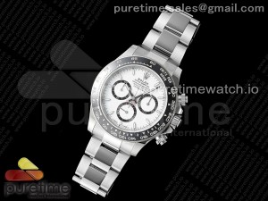 Daytona 126500 VSF 1:1 Best Edition 904L Steel White Dial on SS Braclet DD4801
