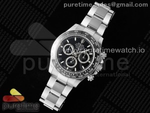 Daytona 126500 VSF 1:1 Best Edition 904L Steel Black Dial on SS Braclet DD4801