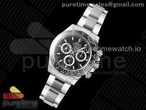 Daytona 126500 APSF 1:1 Best Edition 904L Steel Black Dial on SS Braclet SH4131