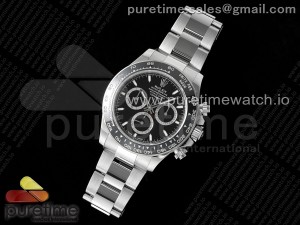 Daytona 126500 SBF 1:1 Best Edition 904L Steel Black Dial on SS Braclet SA4130