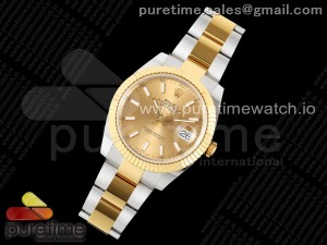 DateJust 41 126333 SS/YG ARF 1:1 Best Edition 904L Steel YG Stick Dial on SS/YG Oyster Bracelet SH3235