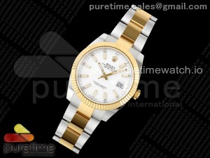 DateJust 41 126333 SS/YG ARF 1:1 Best Edition 904L Steel White Stick Dial on SS/YG Oyster Bracelet SH3235