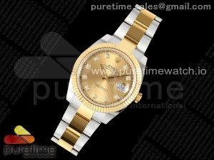 DateJust 41 126333 SS/YG ARF 1:1 Best Edition 904L Steel YG Diamonds Dial on SS/YG Oyster Bracelet SH3235