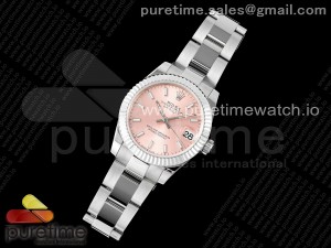 DateJust 31 278274 SS GMF 1:1 Best Edition 904L Steel Pink Stick Dial on Oyster Bracelet A2824