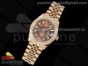 Skydweller 336935 RG Noob 1:1 Best Edition Brown Dial on RG Bracelet A9002