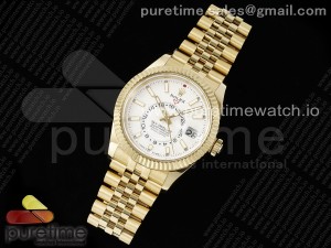 Skydweller 336938 YG Noob 1:1 Best Edition White Dial on YG Bracelet A9002