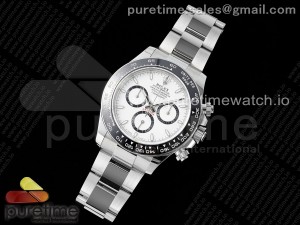 Daytona 126500 EWEF 1:1 Best Edition 904L Steel White Dial on SS Braclet SH4131